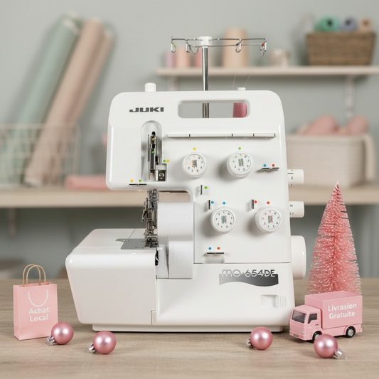 JUKI MO654DEN Surjeteuse 4 fils, possibilité de travailler en 2, 3 & 4 fils