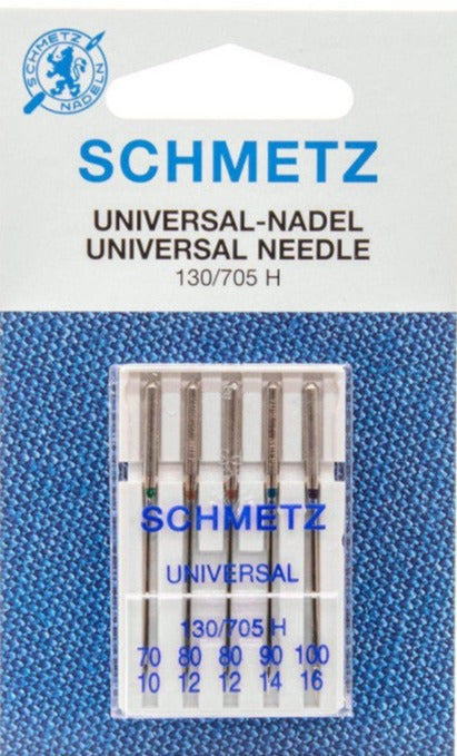 Blister 5 aiguilles SCHMETZ universelle 130/705 H 1x70 2x80 1x90 1x100