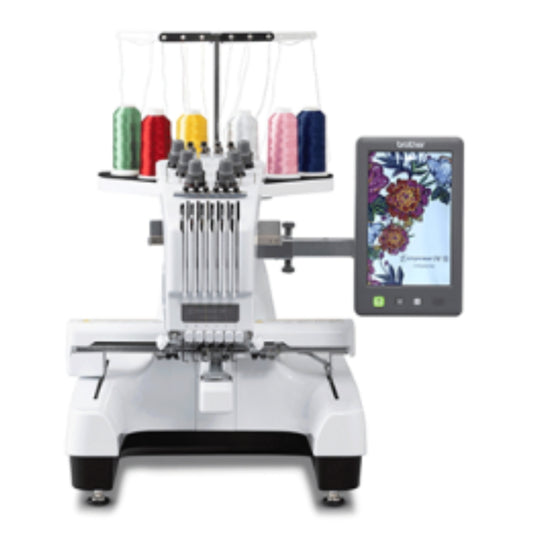 BROTHER PR680W Machine à broder AVEC table de rangement OFFERTE + système à casquette OFFERT + Logiciel PE DESIGN 11 à tarif préférentiel opie)