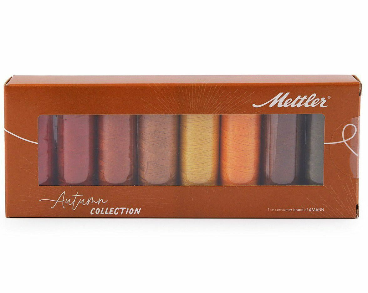 Coffret de 8 bobines de 200 mètre METTLER. 100% Polyester, assortiment de coloris. Qualité supérieur.