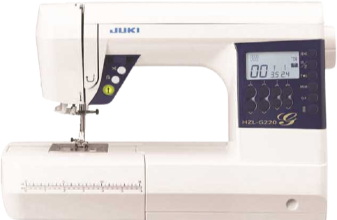 La machine électronique G220 de chez JUKI est très polyvalente, simple d'utilisation et perfectionnée. Cette machine vous permet de coudre des tissus fins comme épais grâce à sa qualité de griffe d'entrainement de type industrielle et son mouvement rectangulaire de technologie industrielle. Issu du monde industriel, JUKI est l’inventeur du coupe-fil sur les machines à coudre.
