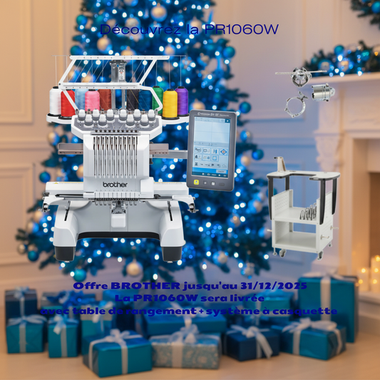 BROTHER PR1060W Machine à broder semi-professionnelle 10 aiguilles
