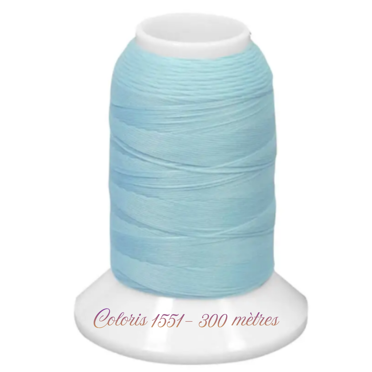 Fil mousse extra fort à surjeter coloris 1551 bleu ciel  Fujix cône de 300 mètres