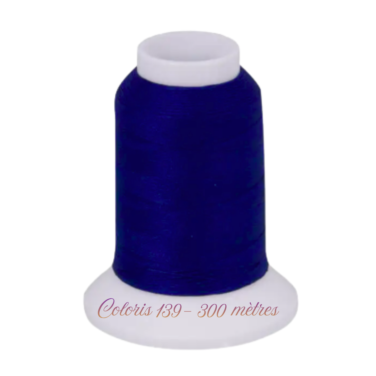 Fil mousse extra fort à surjeter coloris 139 Bleu Méditerranée Fujix cône de 300 mètres