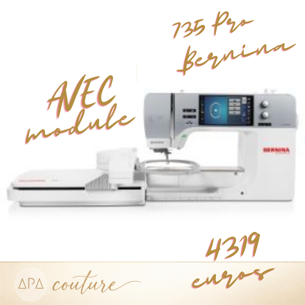 BERNINA B735 PRO Machine à coudre et à broder AVEC module de broderie