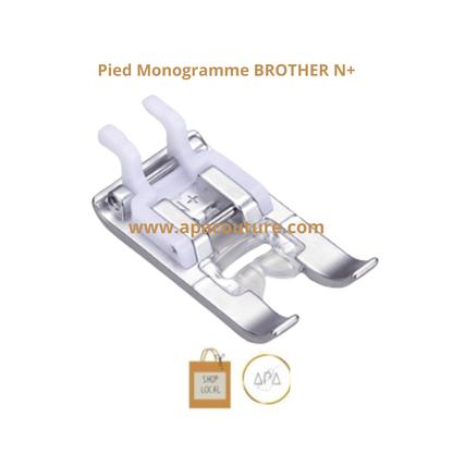 Pied presseur - Pied de biche Brother N+ pour monogramme optimisé F087