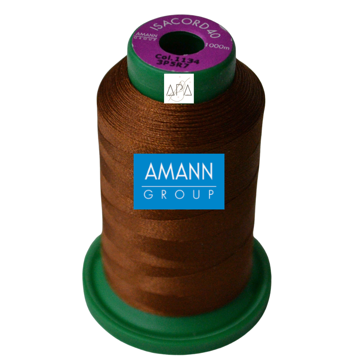 Fil à broder Isacord 40 polyester 1000 mètres coloris 1134 marron cacao