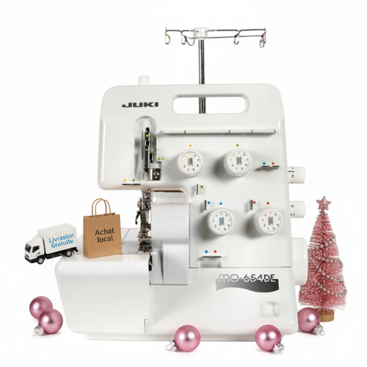 JUKI MO654DEN Surjeteuse 4 fils, possibilité de travailler en 2, 3 & 4 fils