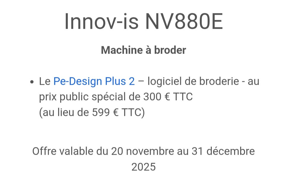 Brother Innovis NV880E Brodeuse