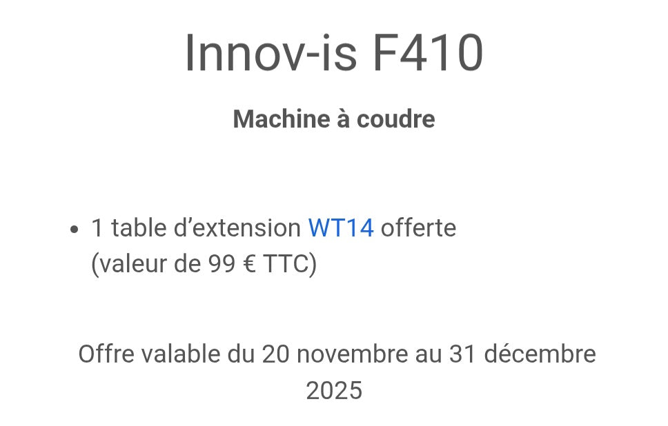 Brother Innovis F410 Machine à coudre