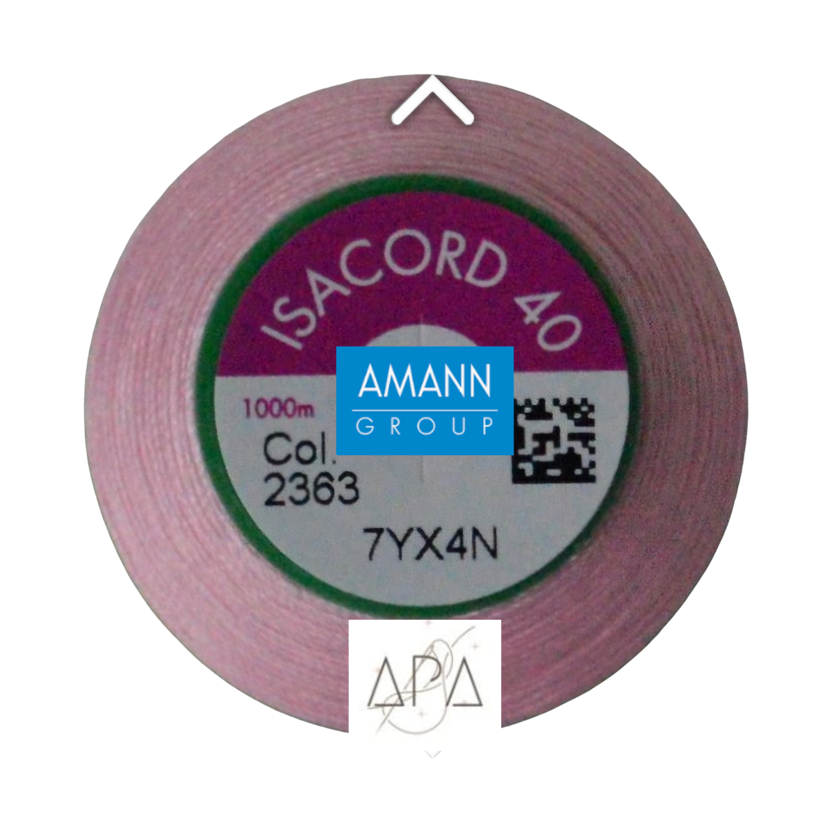 Fil à broder Isacord 40 polyester 1000 mètres coloris 2363 rose clair