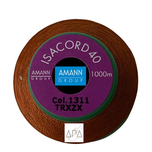 Fil à broder Isacord 40 polyester 1000 mètres coloris 1311 Rouille