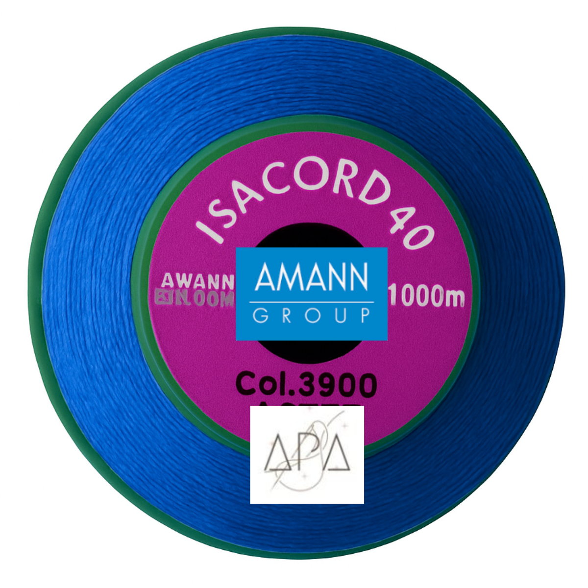 Fil à broder Isacord 40 polyester 1000 mètres coloris 3900 bleu