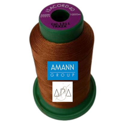 Fil à broder Isacord 40 polyester 1000 mètres coloris 1311 Rouille