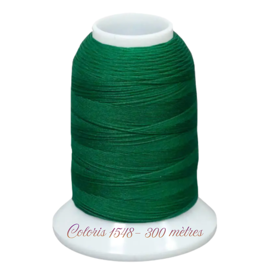 Fil mousse extra fort à surjeter Fujix coloris 1548 vert cône de 300 mètres