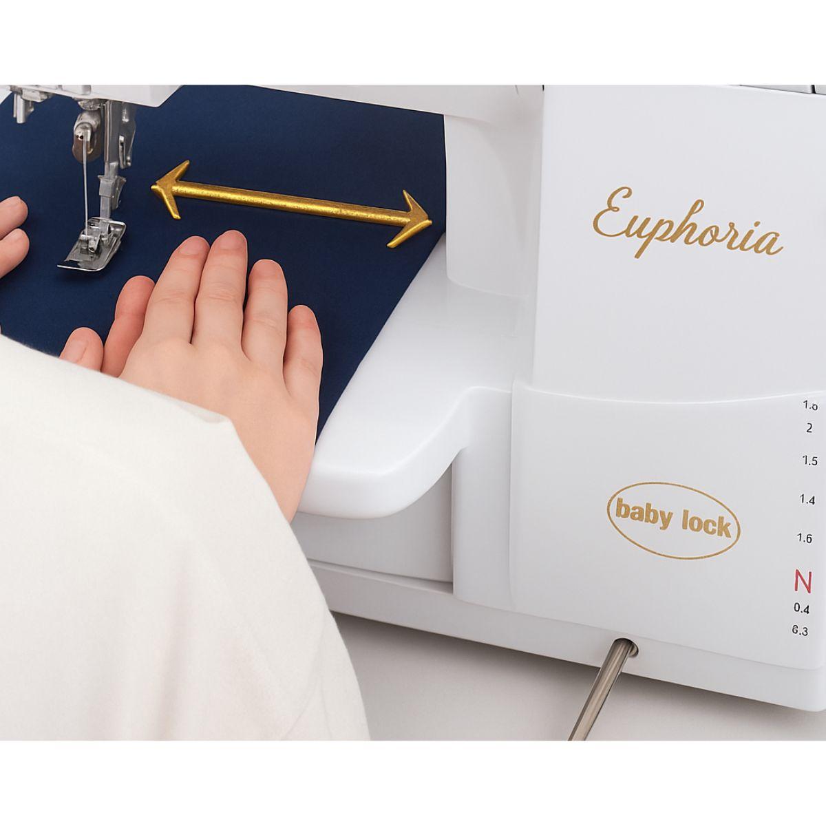 BABY LOCK Recouvreuse EUPHORIA 4/3/2 fils Alimentation auto du fil - Garantie 4 ans