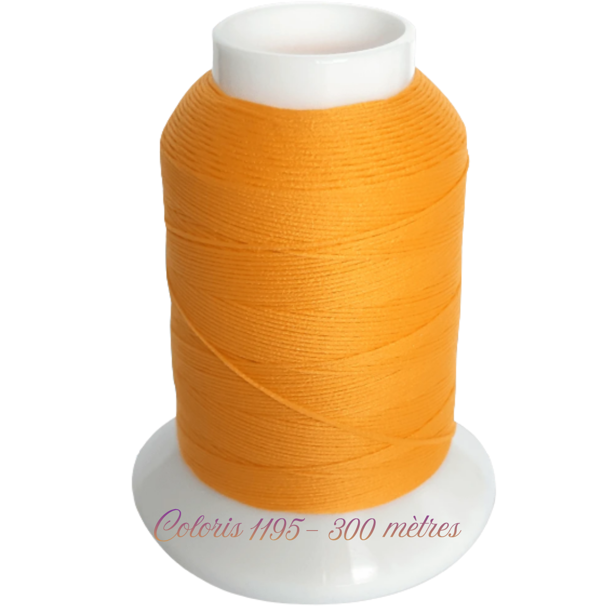 Fil mousse extra fort à surjeter Fujix coloris 1195 Orange cône de 300 mètres