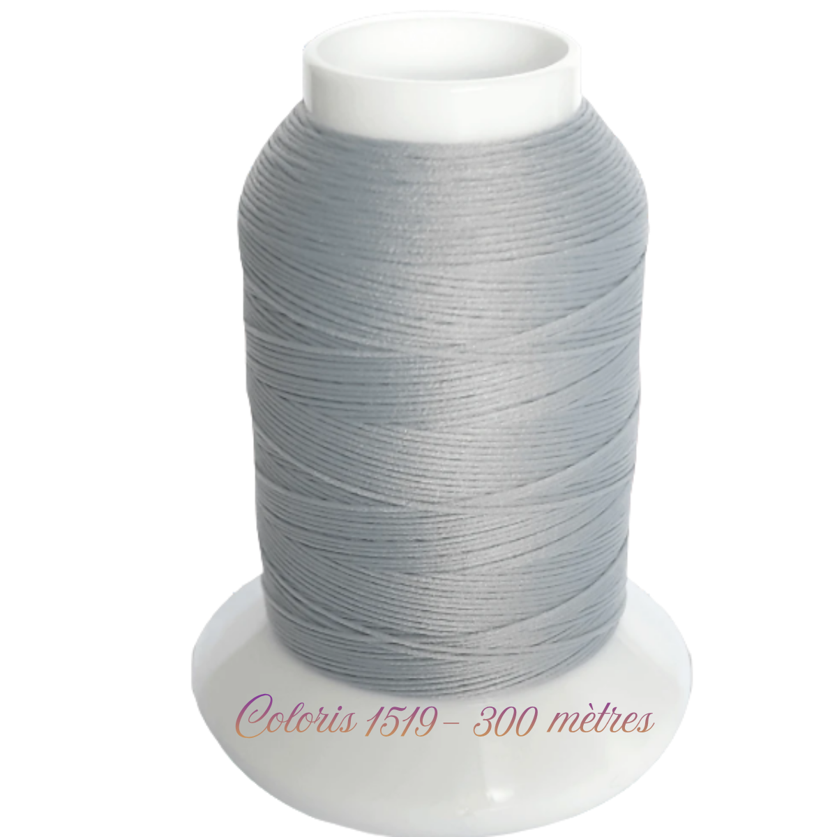 Fil mousse extra fort à surjeter coloris 1519 Gris  Fujix cône de 300 mètres