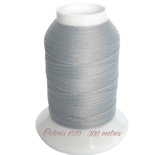 Fil mousse extra fort à surjeter coloris 1519 Gris  Fujix cône de 300 mètres