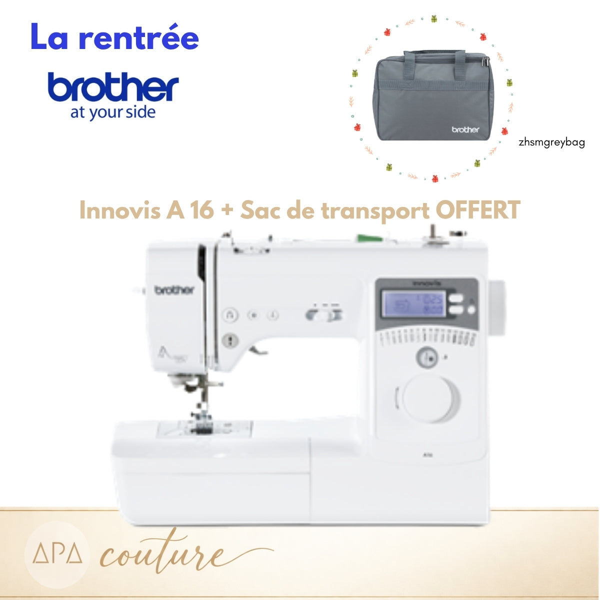BROTHER Innovis A16 Machine à coudre AVEC sac de transport