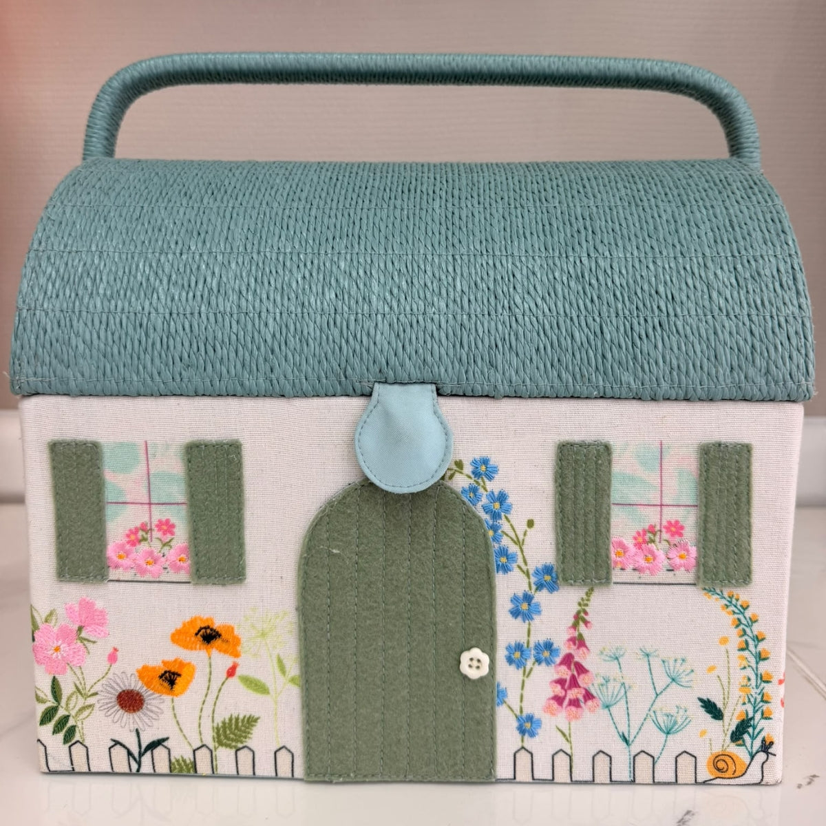 Boîte à Coudre Country Cottage Hobby Gift | Panier Brodé | Rangement Doux