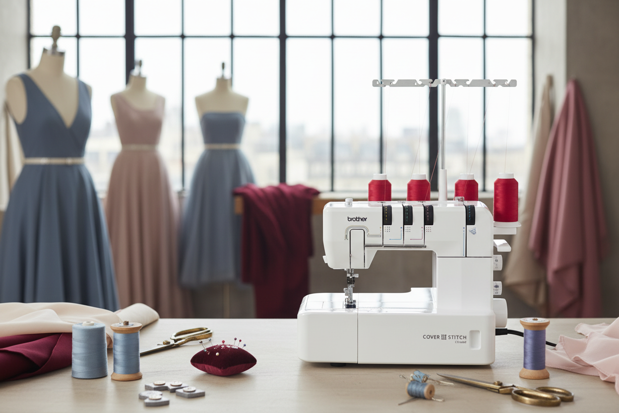 BROTHER Recouvreuse CV3440 4/3/2 fils pour débutants et intermédiaires