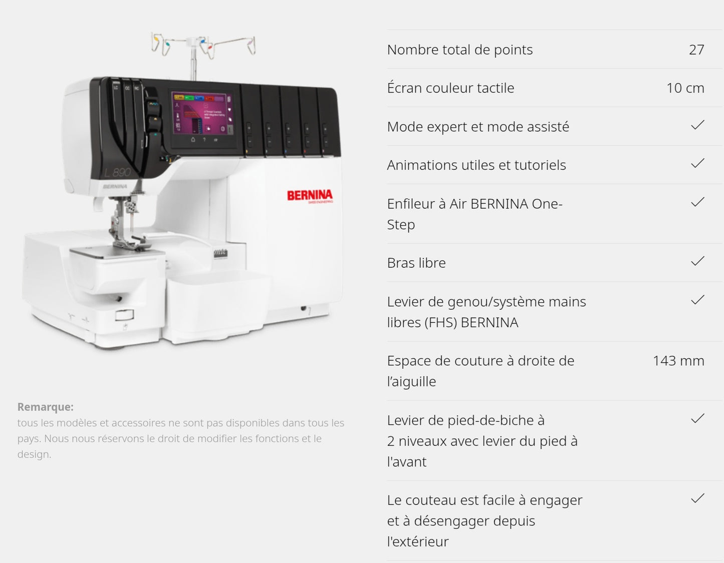 Surjeteuse recouvreuse BERNINA L890