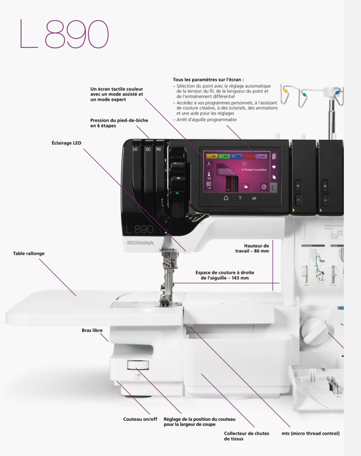 Surjeteuse recouvreuse BERNINA L890