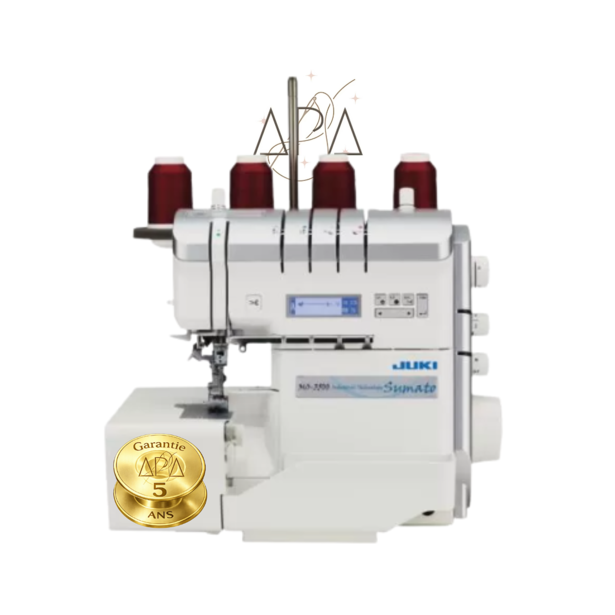 Surjeteuse à enfilage automatique Juki Sumato MO 3500 avec tension de fil facilité