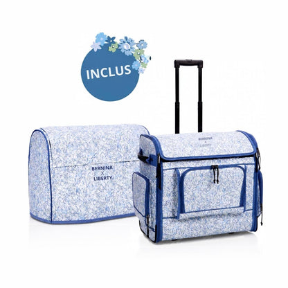 BERNINA B495 Liberty Edition - Machine à coudre design Liberty avec trolley + housse inclus