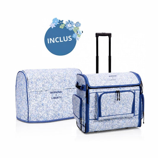 BERNINA B495 Liberty Edition - Machine à coudre design Liberty avec trolley + housse inclus