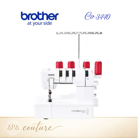 BROTHER Recouvreuse CV3440 4/3/2 fils pour débutants et intermédiaires