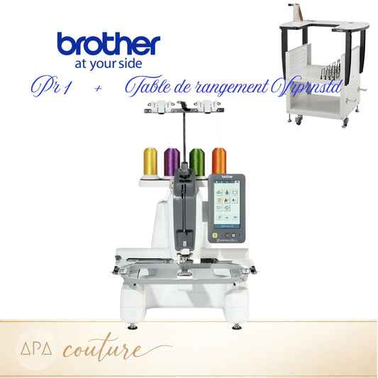 BROTHER PR1X Brodeuse semi-pro mono-aiguille AVEC Table de rangement