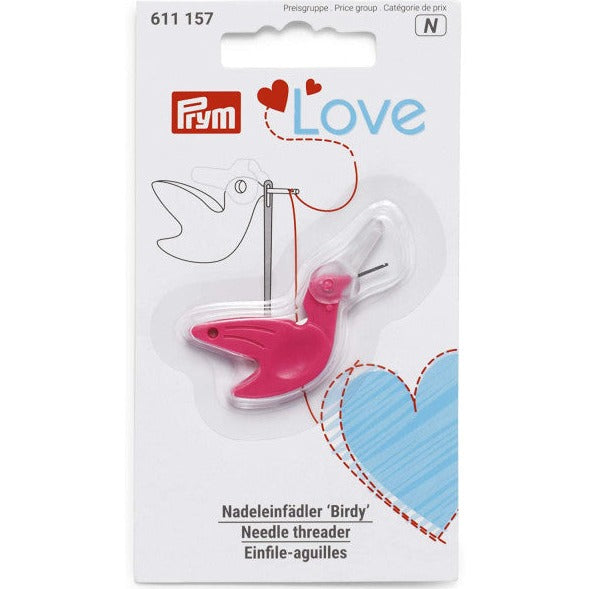 Enfileur automatique pour aiguilles forme oiseau rose