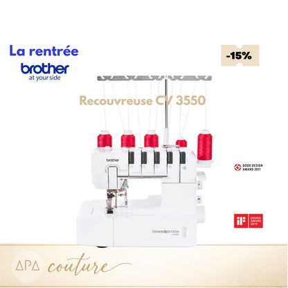 BROTHER CV3550 Recouvreuse à 5, 4, 3 et 2 fils