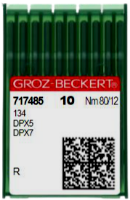 Plaquette de 10 aiguilles GROZ BECKERT 134R/DPX5/135X5/135X7 Nm 80/12 717485