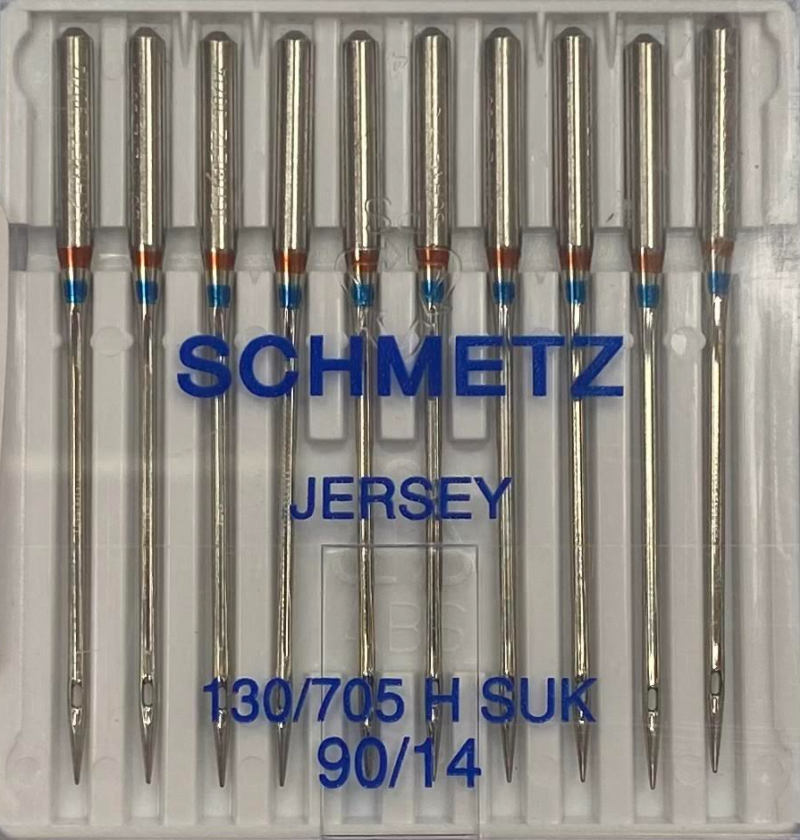 Plaquettes de 10 aiguilles SCHMETZ spécial JERSEY Avec pointe à bille moyenne pour tricot et bonneterie. HAUTE QUALITE DIAMETRE 90