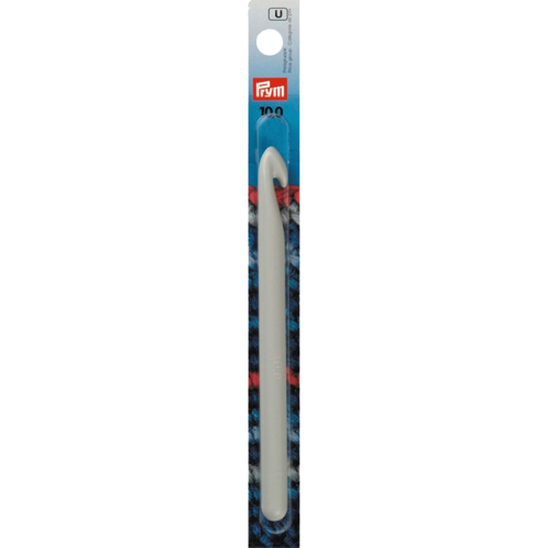 Crochet à Laine de marque PRYM en Aluminium avec poignée douce Couleur Argent Longueur 15 cm Épaisseur 5 mm