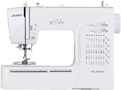 La machine à coudre JUKI HZL-60HR-B a tout d'une grande. Simple d'utilisation, elle dispose d'un enfile aiguille automatique, de 7 griffes d'entrainements et de 3 boutonnières automatiques. Elle est destinée à des couturières débutantes qui recherchent une machine simple et robuste. 