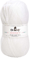 La laine DMC Honey Baby coloris 251 blanc est un mélange exceptionnel et doux de polyamide à 55% et d'acrylique à 45%. Ce fil délicat, disponible dans des ton classiques, est parfait pour la layette. La qualité du fil Honey DMC est préservée après chaque lavage en machine programme délicat. Ce fil permet un tricot fin et souple avec une bonne définition du point. Pelote de 50 gr, 301 mètres, aiguilles et crochet taille 3 mm. Echantillon de 10 x 10 cm = 32 mailles sur 40 rangs